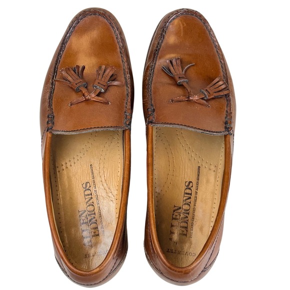 Allen Edmonds Coventry Tassel Loafers Mens 10.5 C Brown‎ Leather Dress Shoes main image 9
